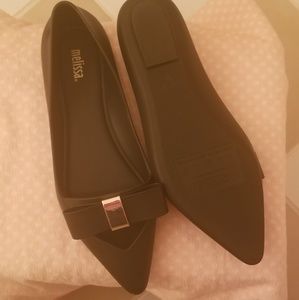 Black Melissa Flats